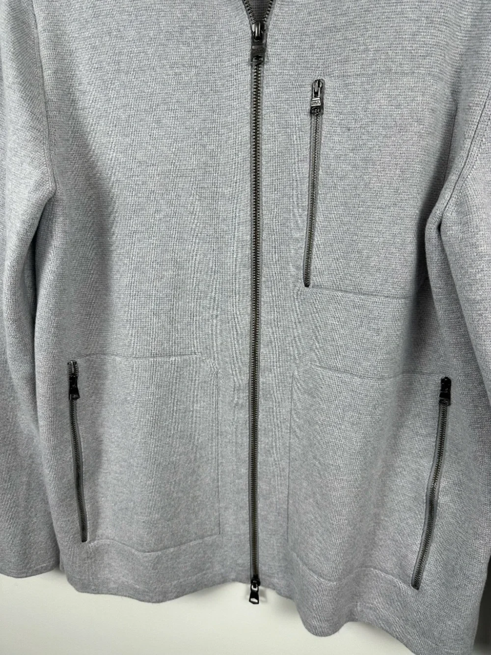 Banana Republic Men’s Gray Full Zip Sweater Jacket Cardigan Size Large